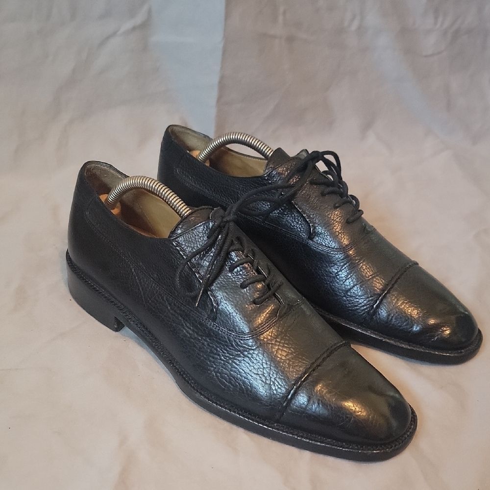 Cole Haan Black Leather Oxford Shoes with Cap Toe 9.5 D